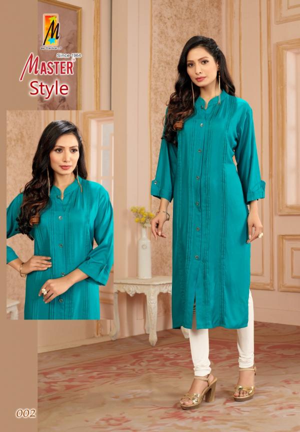 Master Style Rayon Designer Kurti Collection 